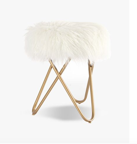 birthday wishlist faux fur stool